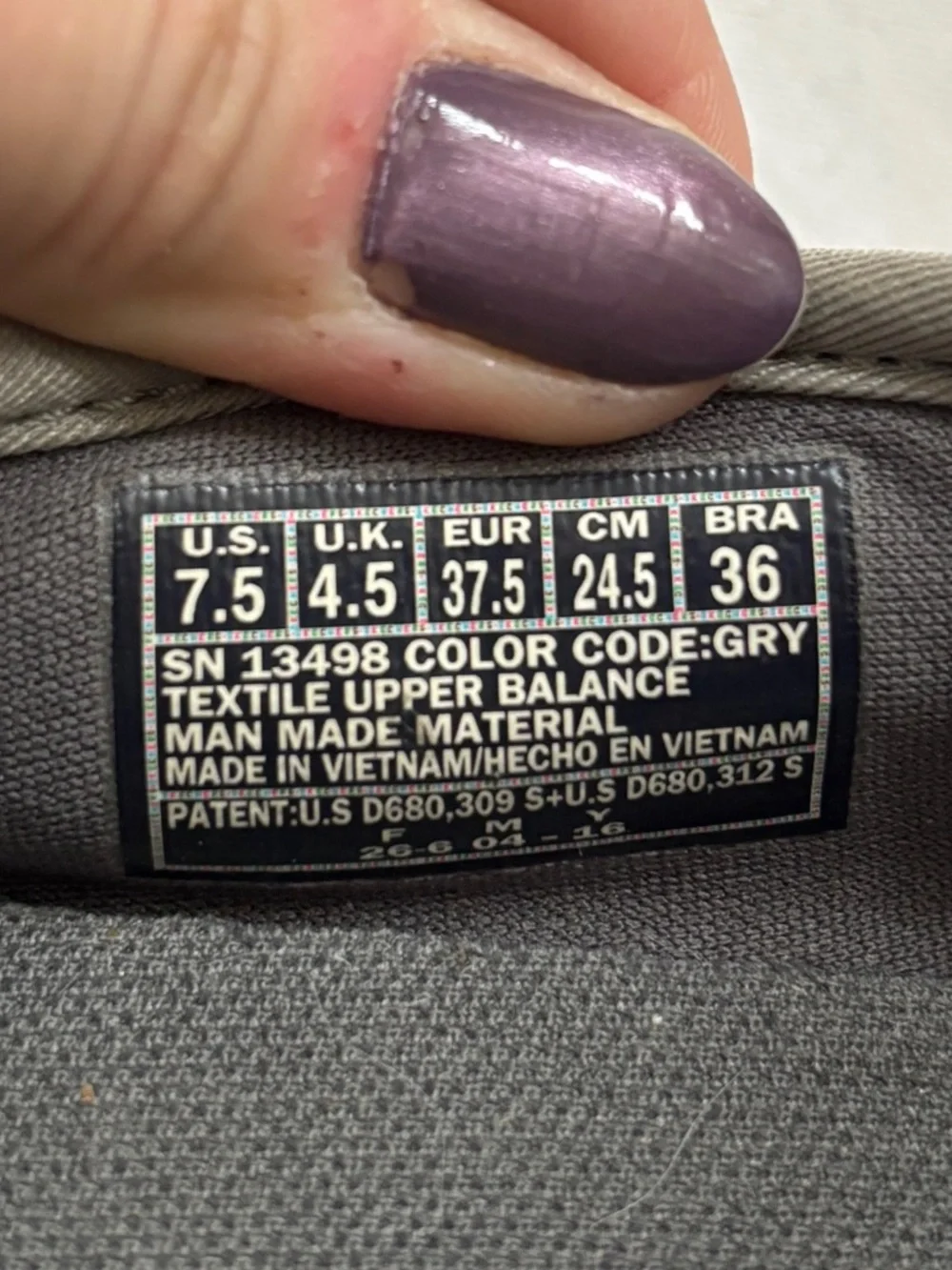 Skechers Size 7.5 Resalyte Grey Slip Ons - Picture 9 of 11